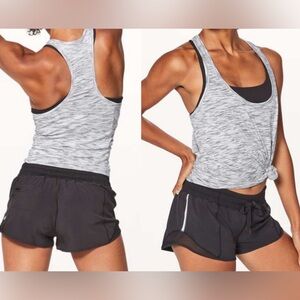 Lululemon Athletica Essential Tank Racerback in Tiger Space Dye Black White 8